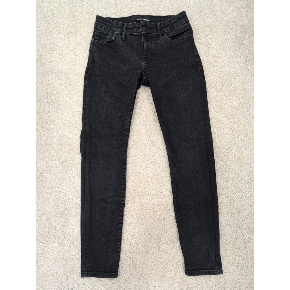 Lucky Brand Lizzie Low Rise Skinny Jeans Women's 4/27 R Black Stretch Slimming